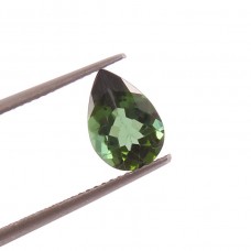 Natural Green tourmaline 6.7x10mm pear facet 1.70 cts
